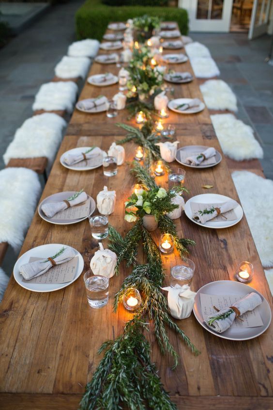 décoration table mariage bucolique branche