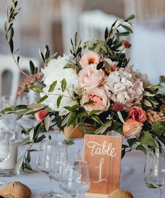 Centre de table mariage fleur décoration 